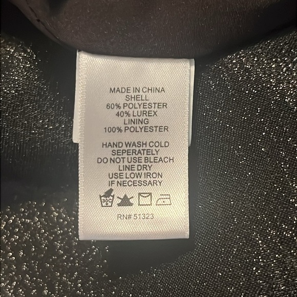 CeCe Black Metallic Shimmer Lurex Flare Skirt Size 0 - Picture 9 of 10